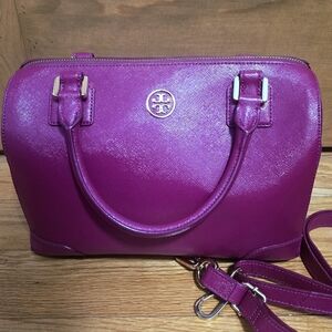 Tory Burch Raspberry Fushia Small Crossbody Satchel Bag